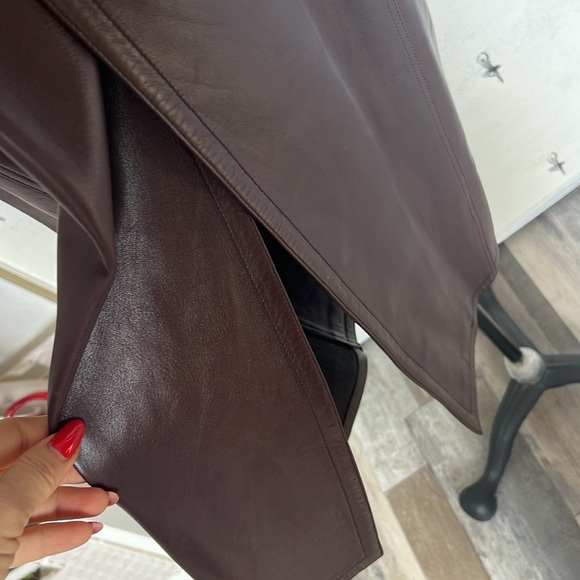 *RARE* 90’s Gucci by Tom Ford Vintage F/W Runway Leather Coat chocolate brown 42 - Picture 6 of 17